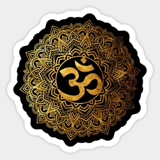 'Sacred Gold Mandala Spiritual Yoga' Awesome Yoga Gift Sticker